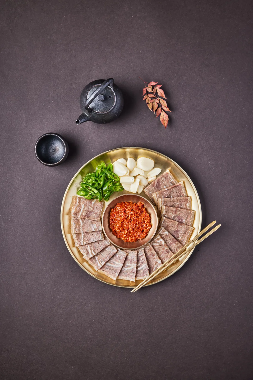 천안 향촌흑염소 수육 한 상